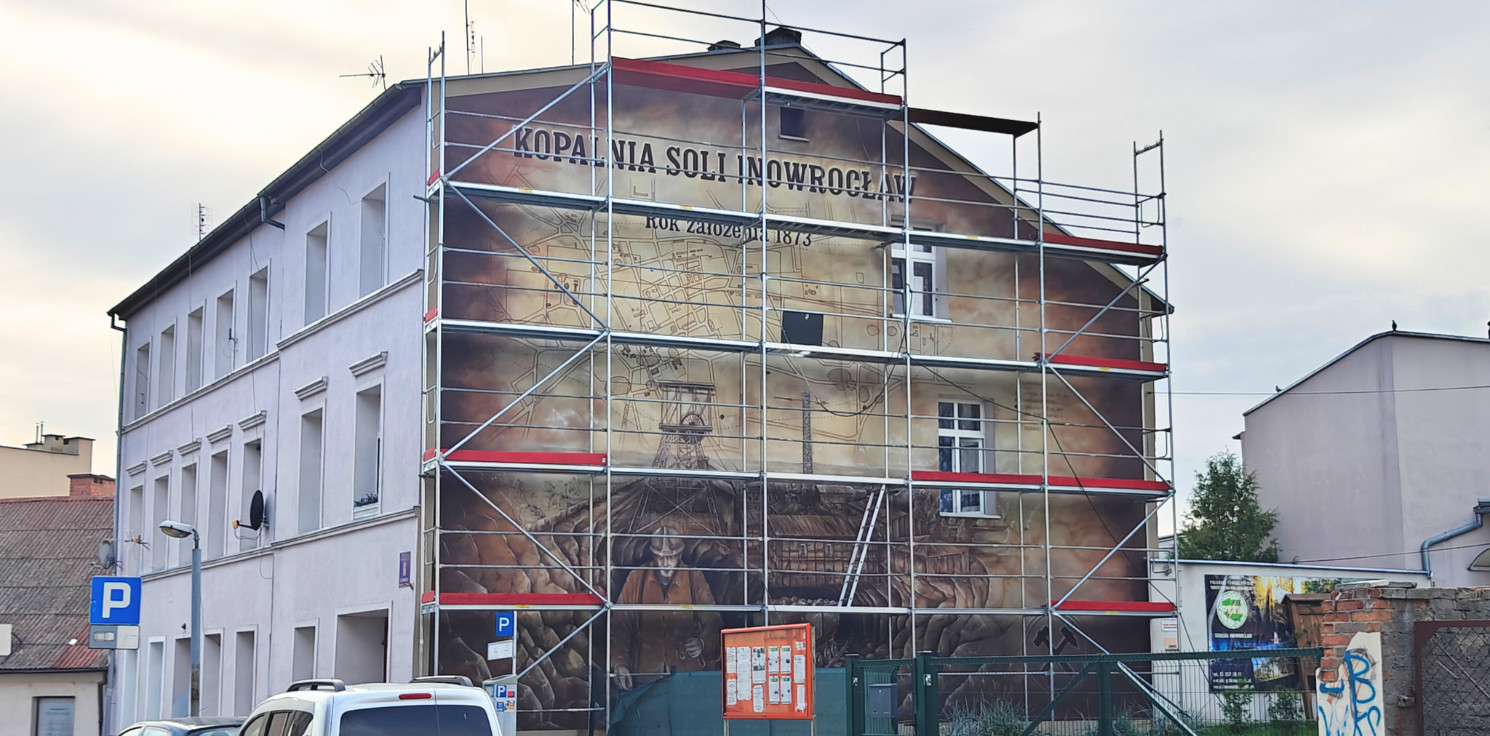 Inowrocław - Nowy mural w Inowrocławiu już bliski ukończenia