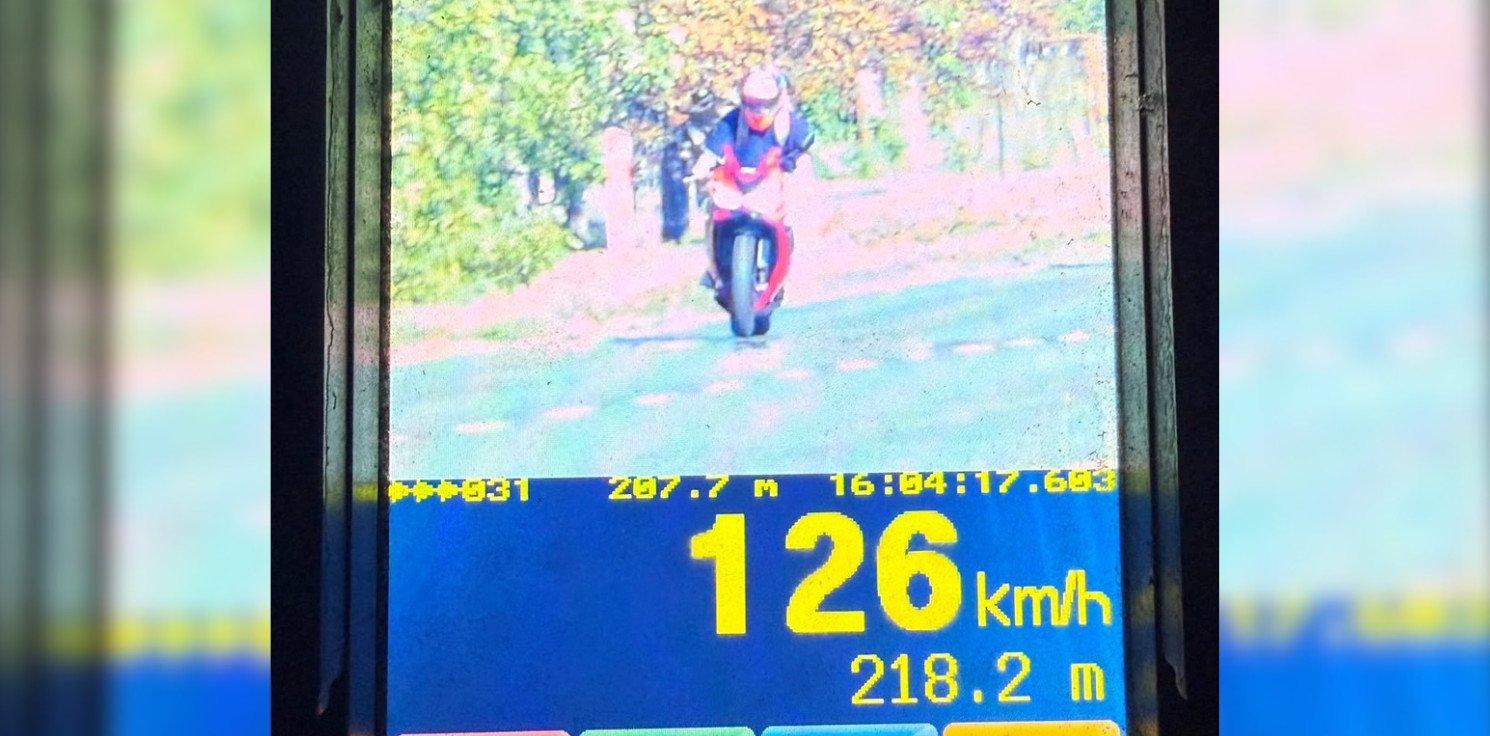 Strzelno - Jechał motocyklem 126 km/h na “50”