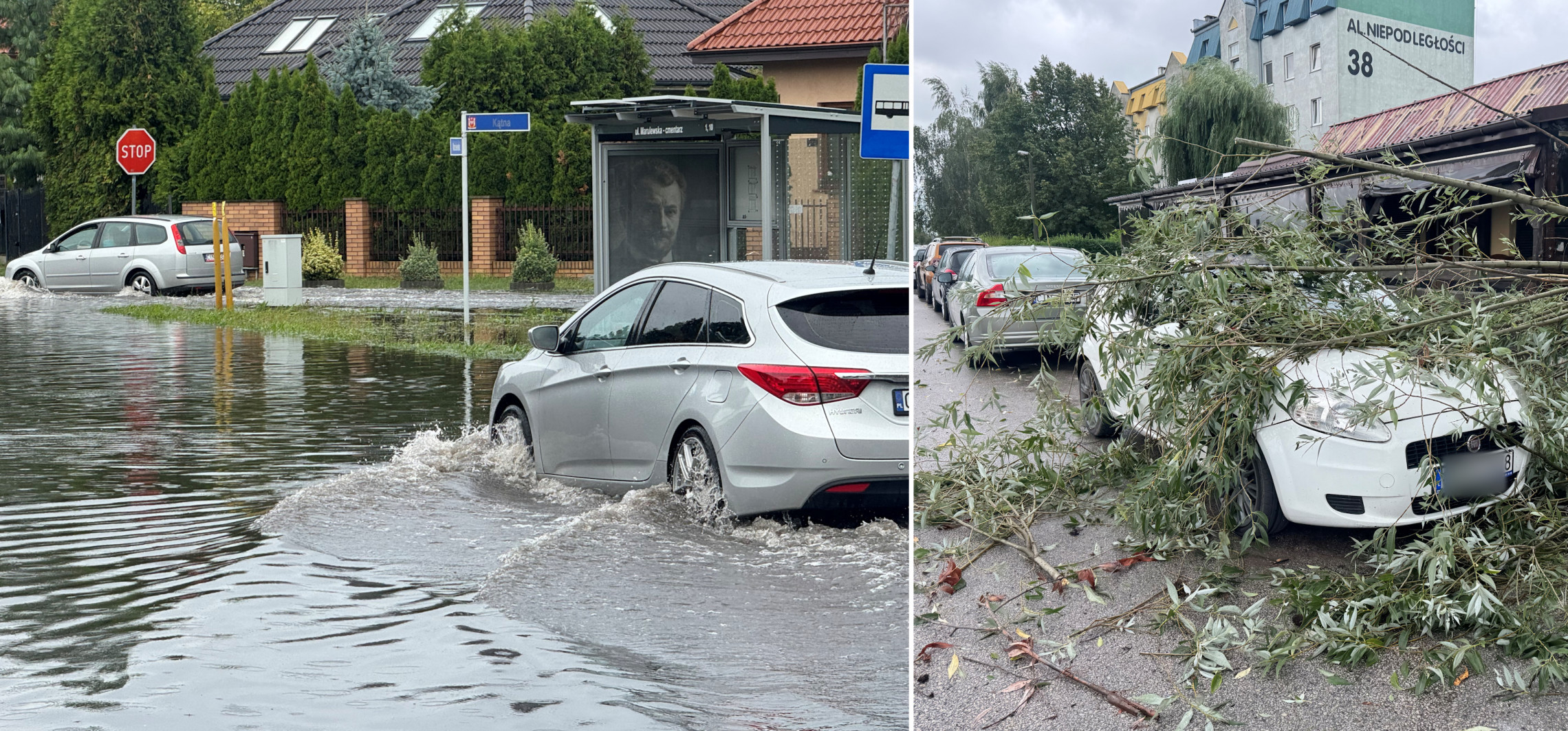 Krajobraz po ulewie w Inowrocławiu. 163 interwencji strażaków