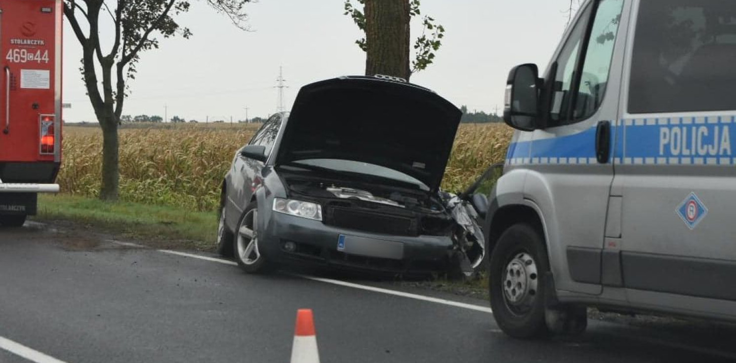 Region - Audi uderzyło w drzewo. Korki koło Złotnik