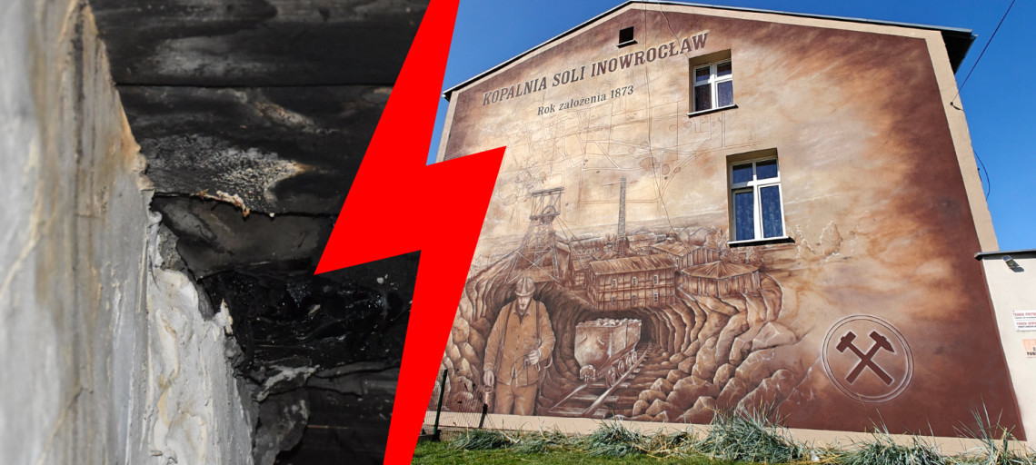 Piękny mural, a za ścianą dramat mieszkańców. "Czekam, aż dach wpadnie do mieszkania"