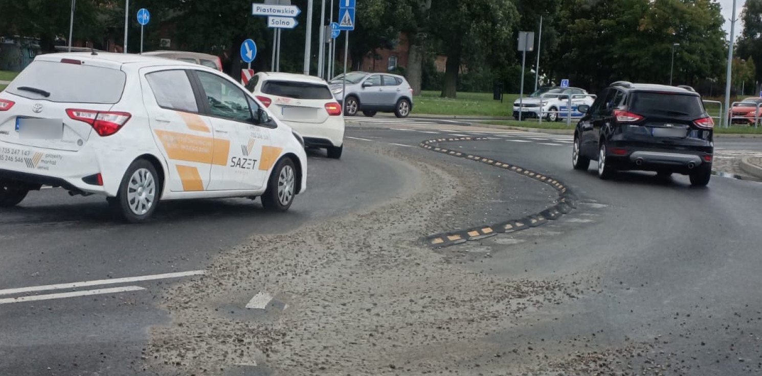 Inowrocław - Utrudnienia na rondzie turbinowym
