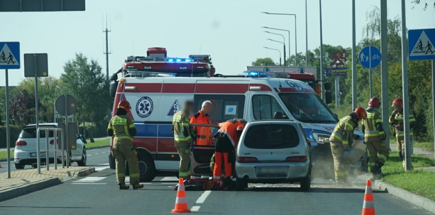 Inowrocław - Wypadek na Poznańskiej. Fiat uderzył w Opla