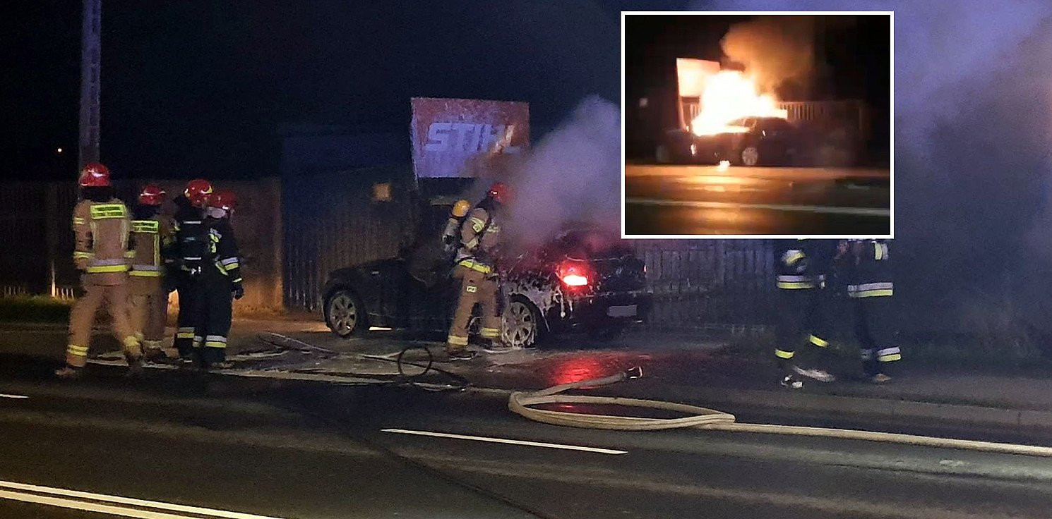 Inowrocław - W nocy w Mątwach spłonęło BMW