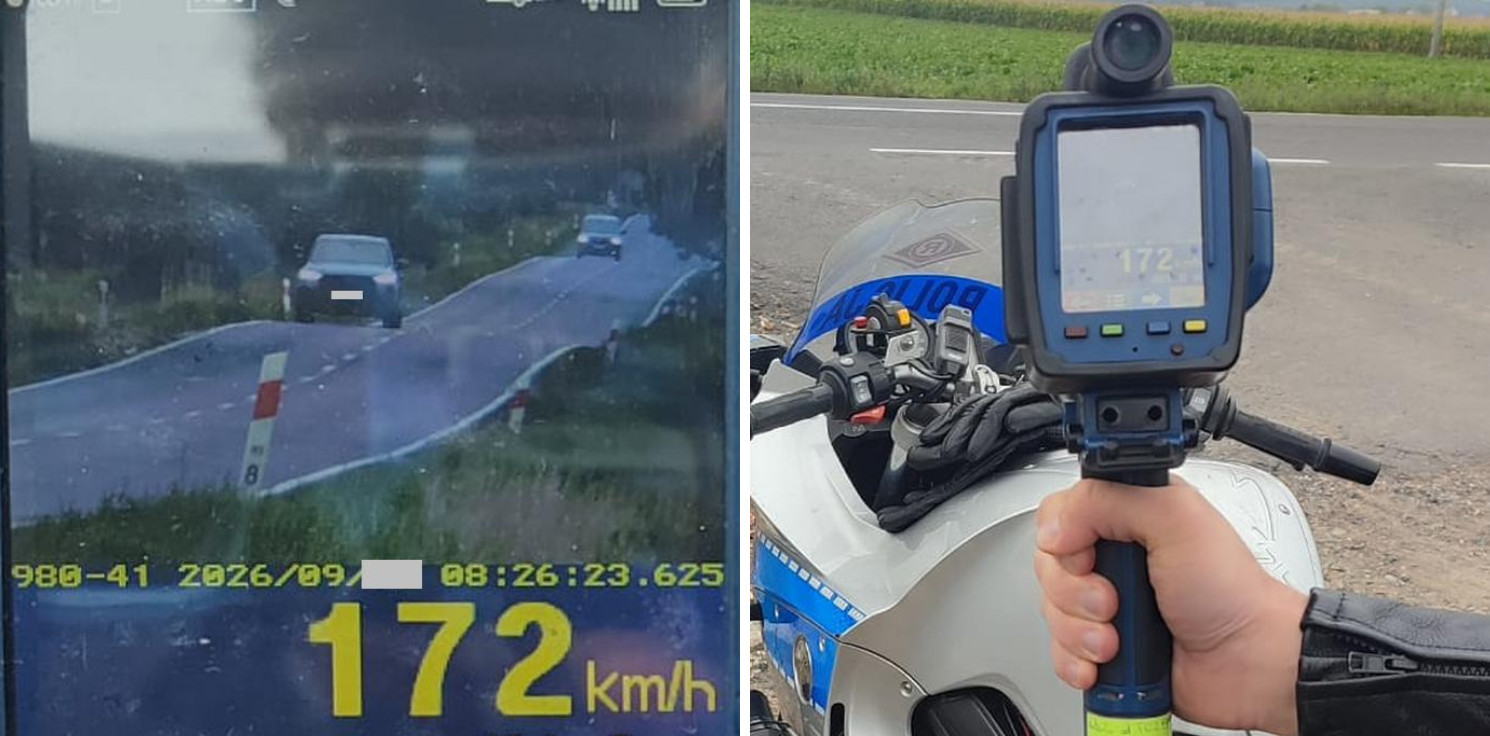 Radziejów - Kierowca Audi miał 172 km/h na liczniku. Na “90”