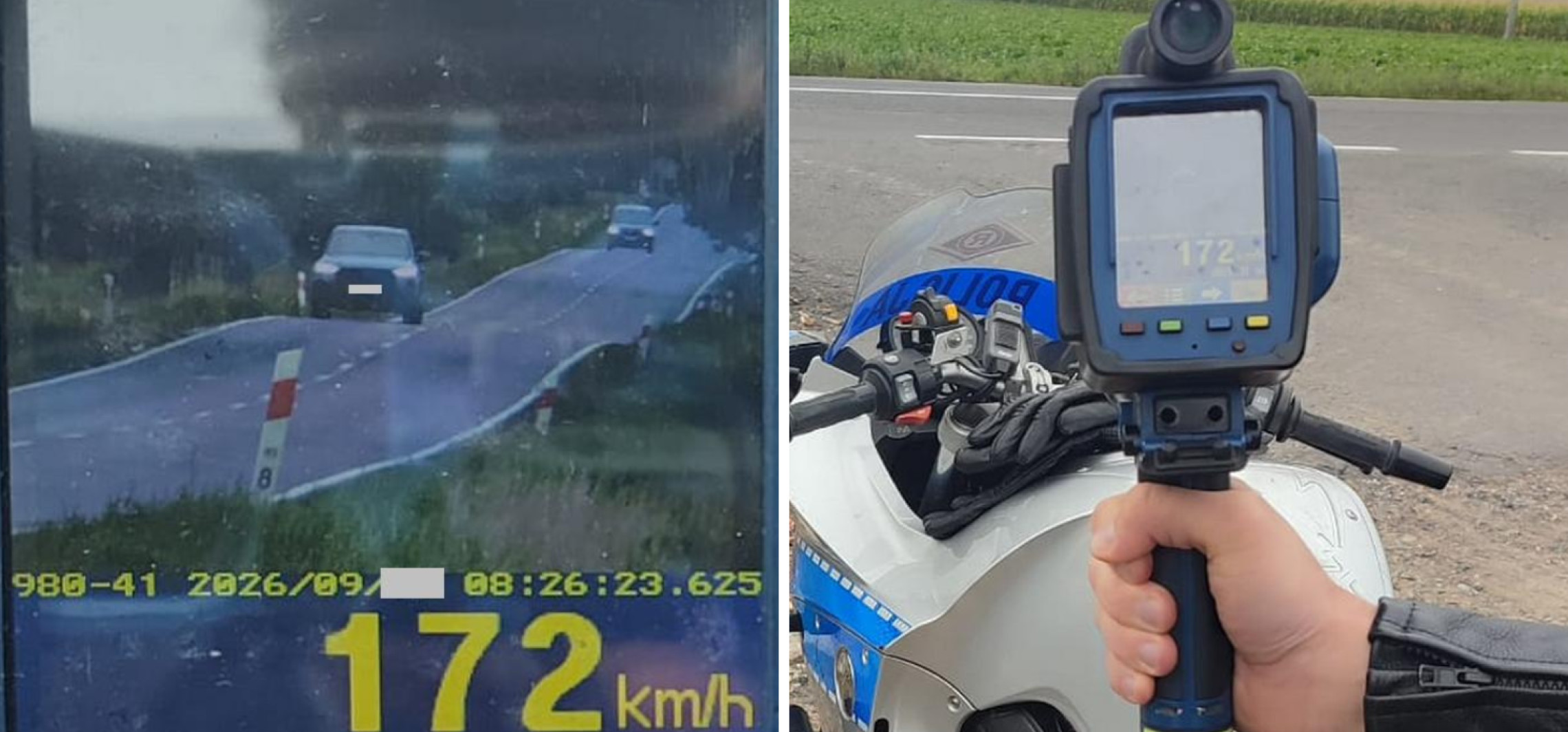 Kierowca Audi miał 172 km/h na liczniku. Na “90”