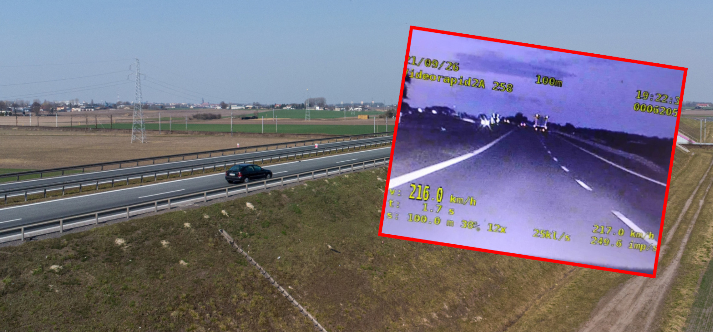 35-latek pędził obwodnicą Inowrocławia 216 km/h!