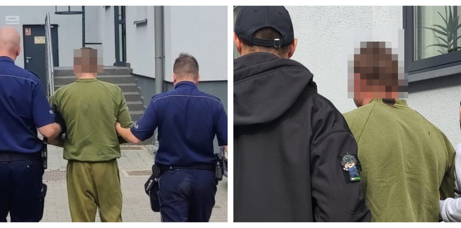 Inowrocław - Podejrzani aresztowani, policja pokazała zdjęcia z doprowadzenia