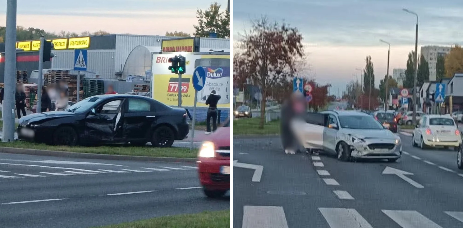 Inowrocław - Zderzenie dwóch aut na ul. Wojska Polskiego