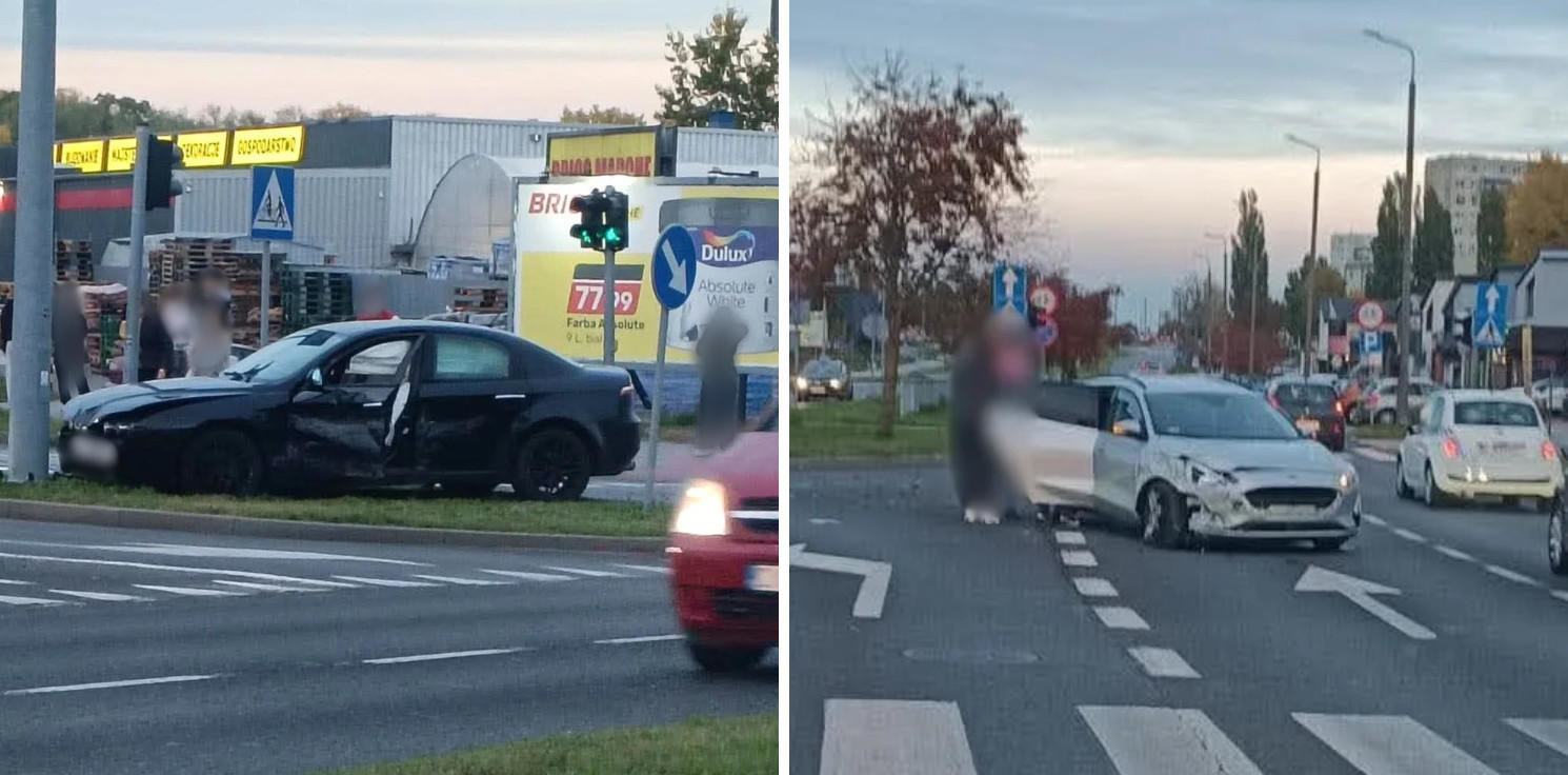 Inowrocław - Kraksa przy galerii. Uszkodzone trzy auta