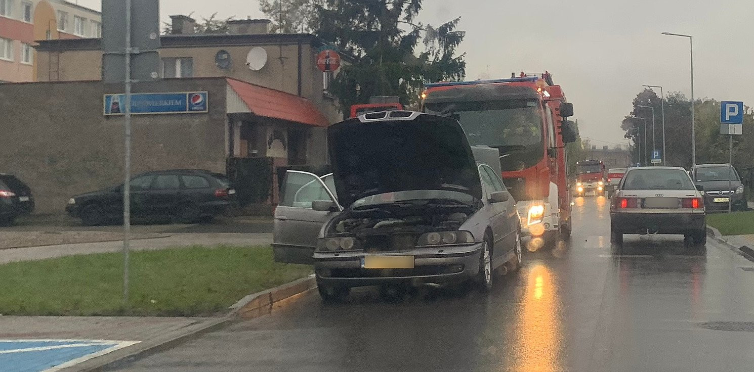 Inowrocław - Na Piastowskim paliło się BMW