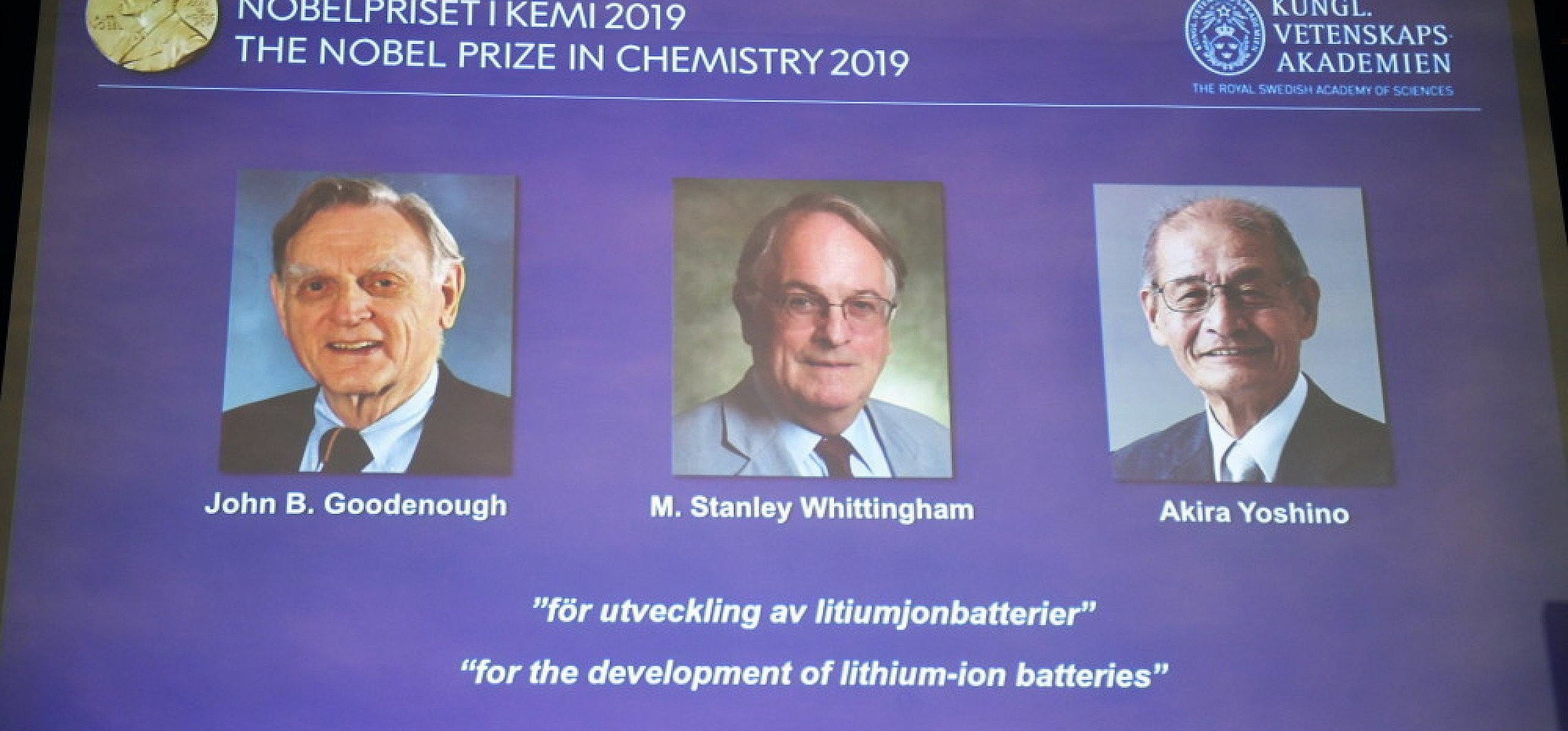 Świat - Nobel 2019 z chemii za akumulatory litowo-jonowe