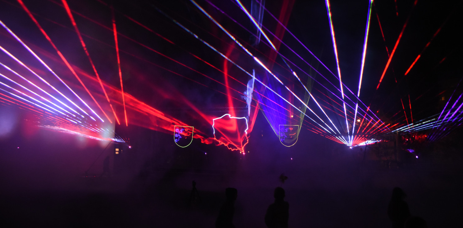 Inowrocław - Laserowe widowisko na Rąbinie