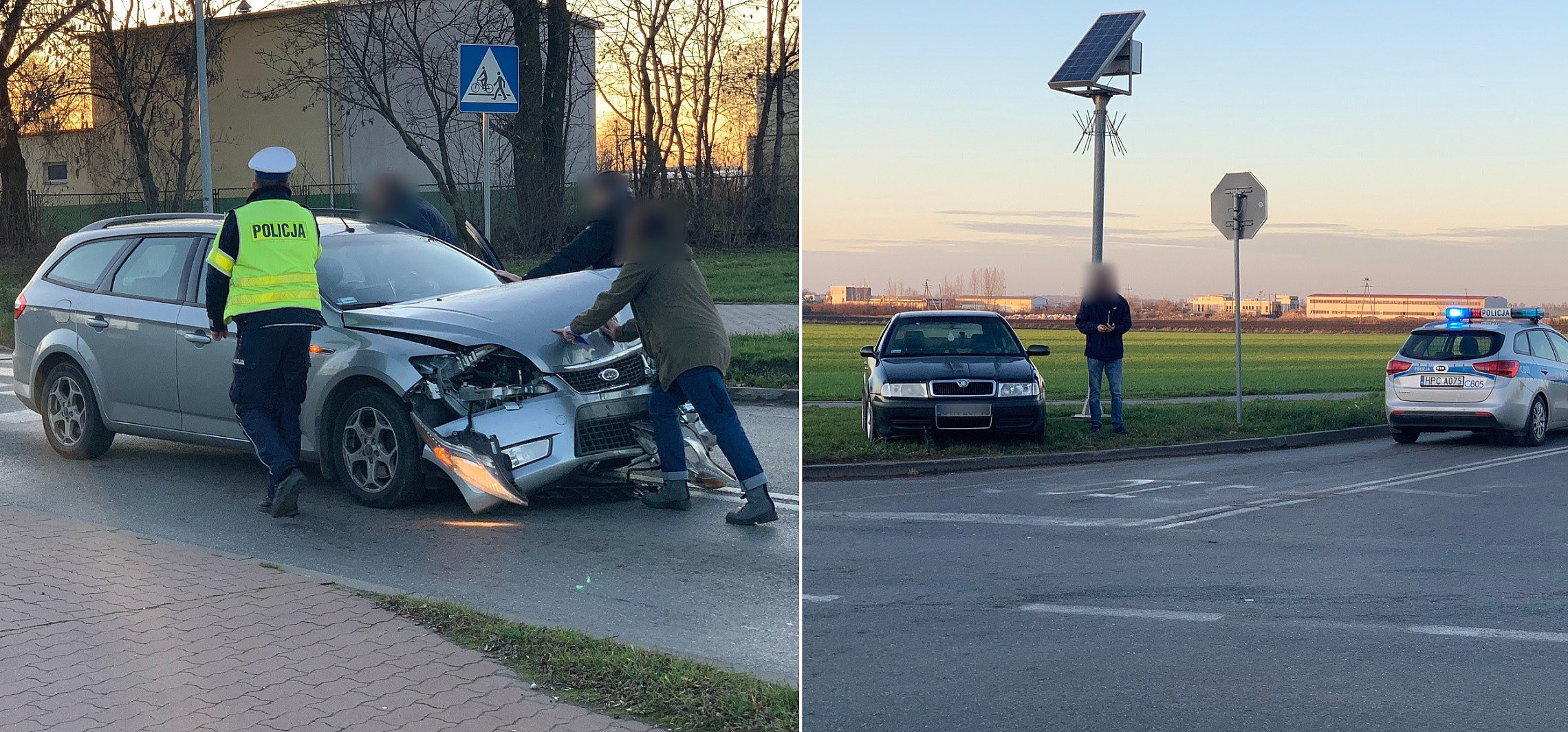 Inowrocław - Zderzenie dwóch aut na ul. Pileckiego