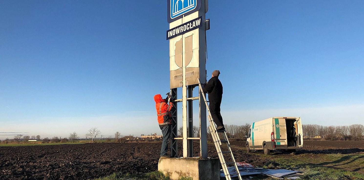 Inowrocław - Wjeżdżających do miasta będzie witał nowy pylon