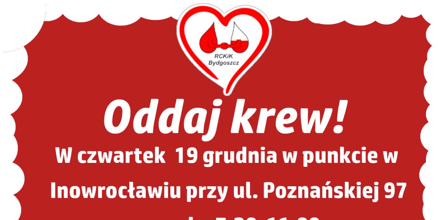 Inowrocław - Prezenty dla dawców w punkcie poboru krwi