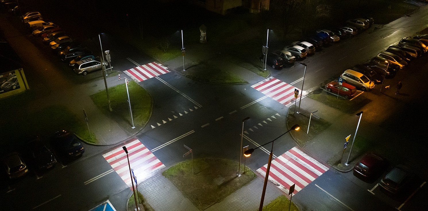 Inowrocław - Zakończono montaż doświetleń przejść dla pieszych