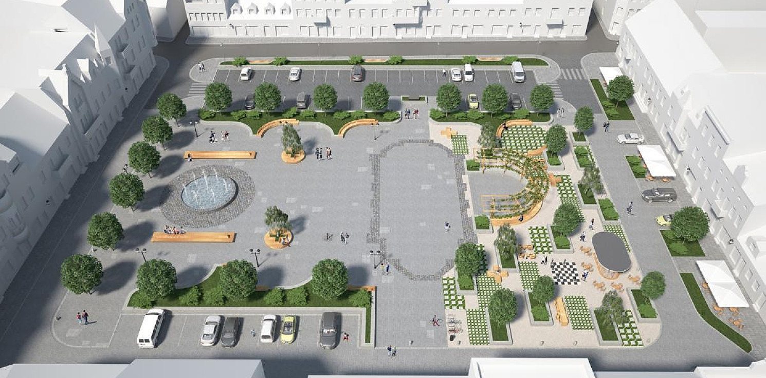 Mogilno - Tak może wyglądać Rynek w Strzelnie