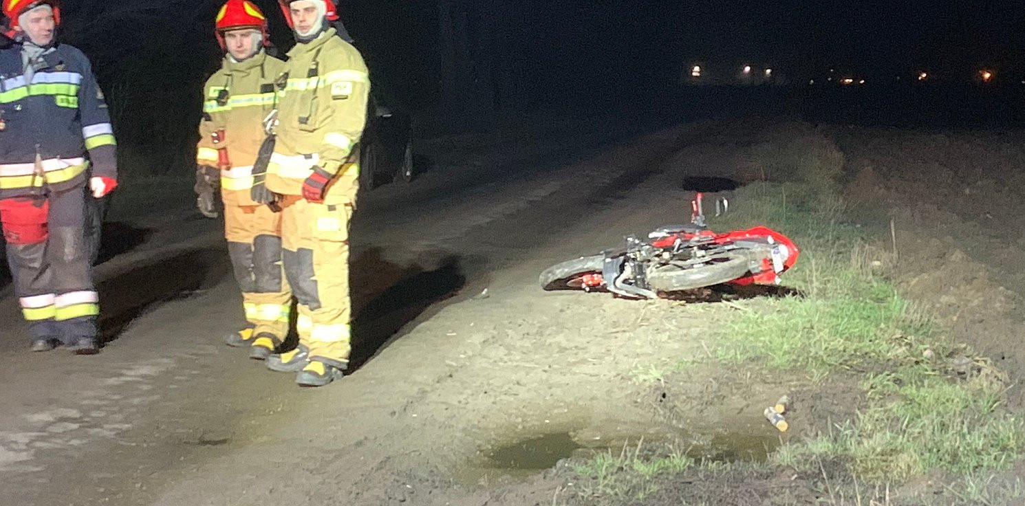 Gmina Inowrocław - Wypadek z udziałem motoroweru w Cieślinie