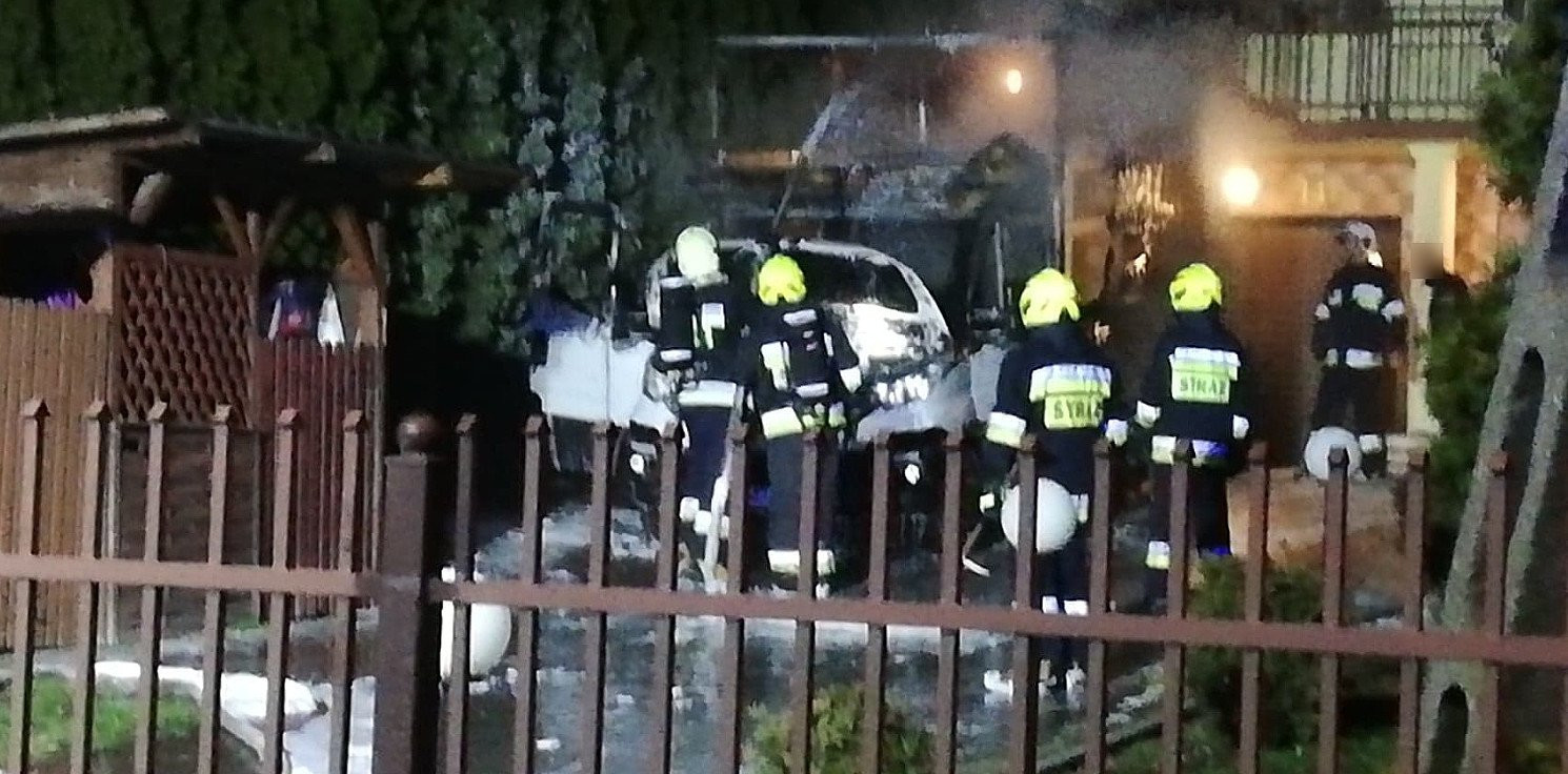 Kruszwica.online - Groźny pożar auta w Kruszwicy
