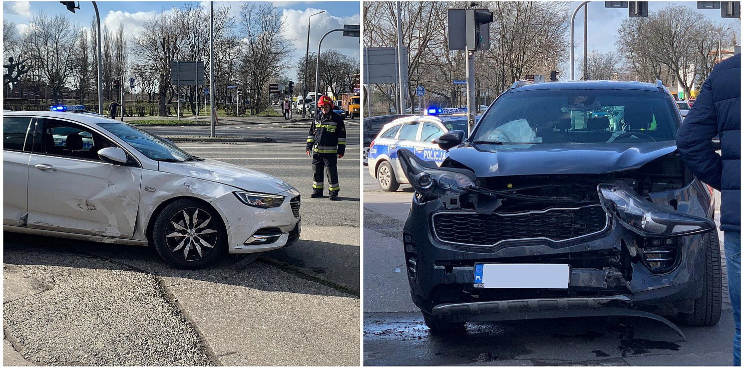 Inowrocław - Utrudnienia w centrum po zderzeniu 2 aut