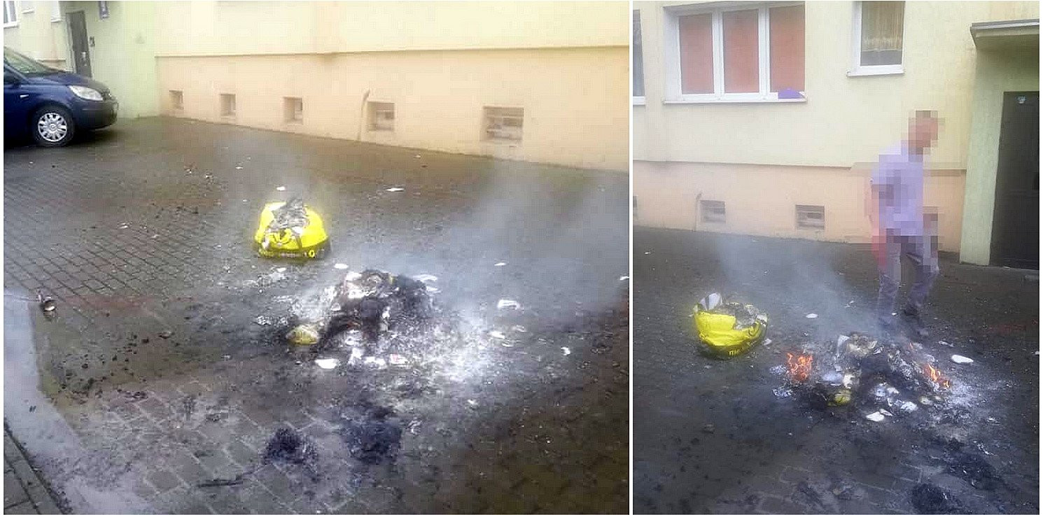 Inowrocław - Wyszedł przed blok i... rozpalił ognisko
