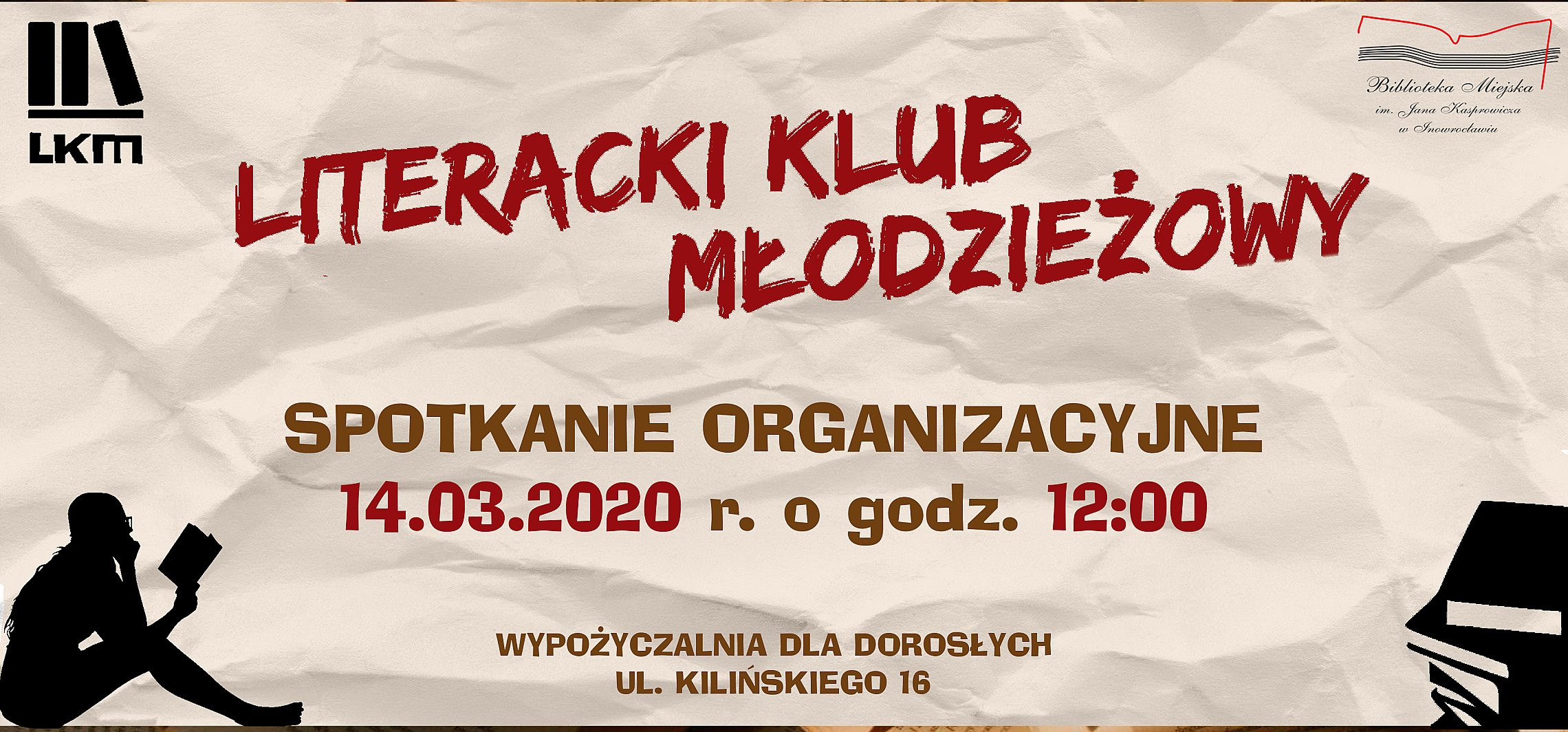 Inowrocław - W mieście rusza Literacki Klub Młodzieżowy