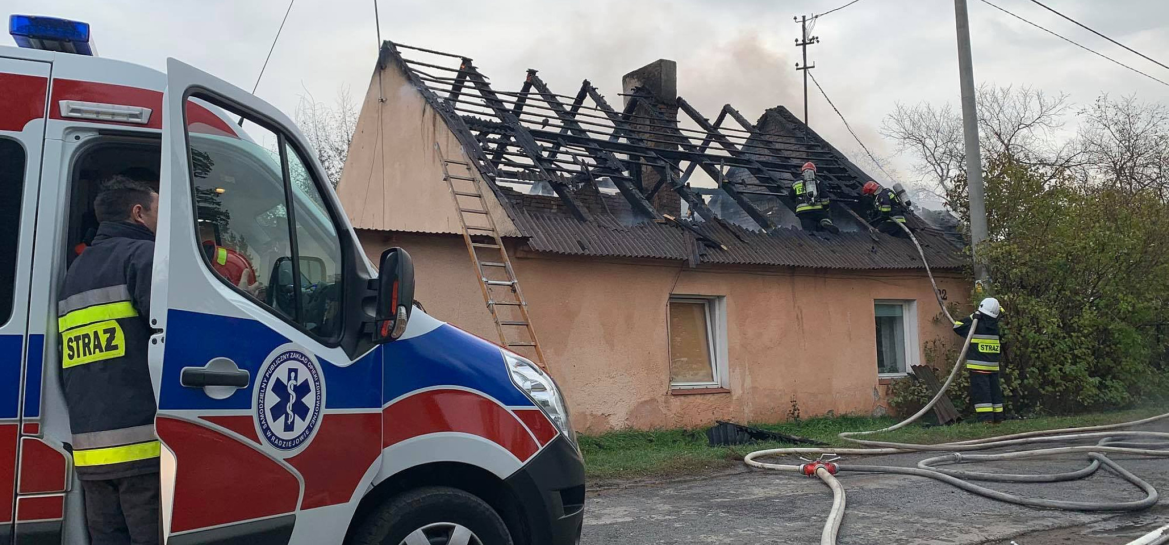 Kruszwica - Pożar domu w Gocanówku