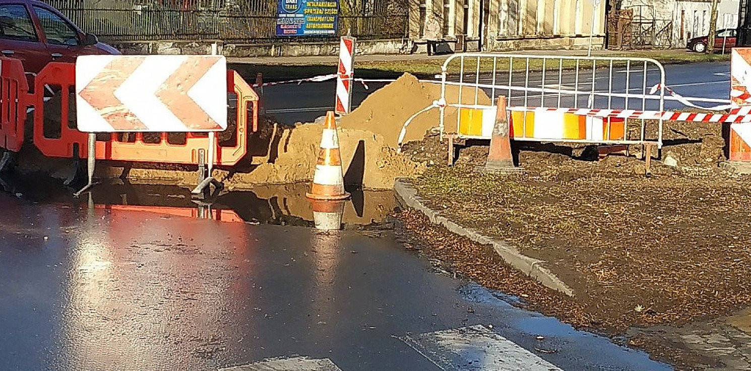 Inowrocław - Awaria wodociągu w Mątwach