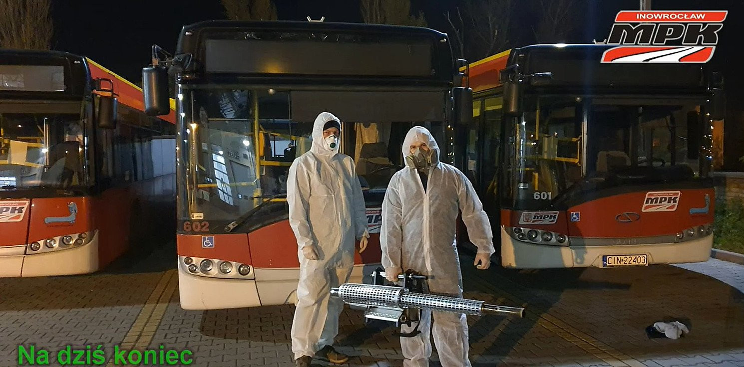 Inowrocław - Tak wygląda odkażanie miejskich autobusów
