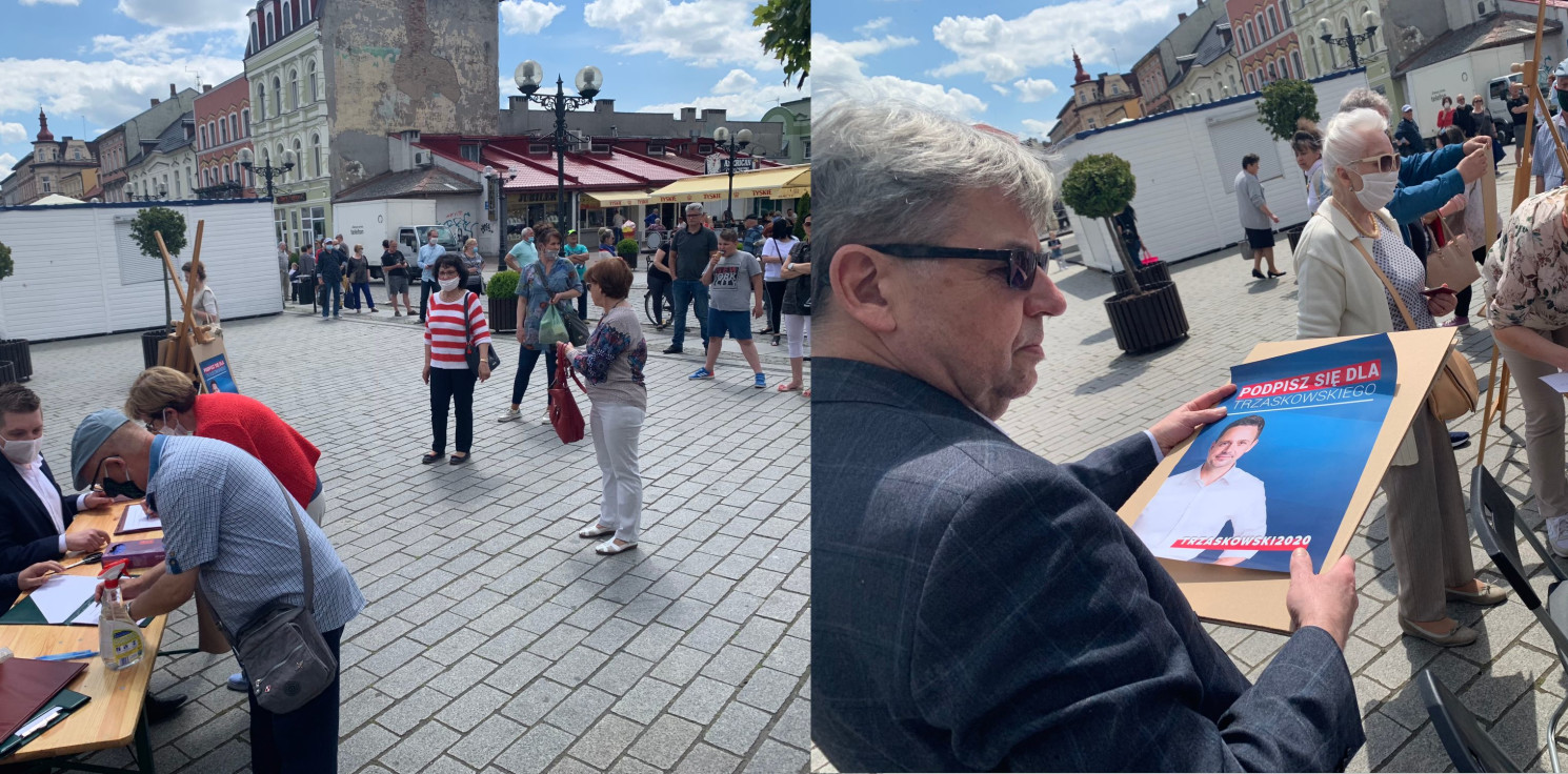 Inowrocław - Kolejka na Rynku. Zbierają podpisy poparcia