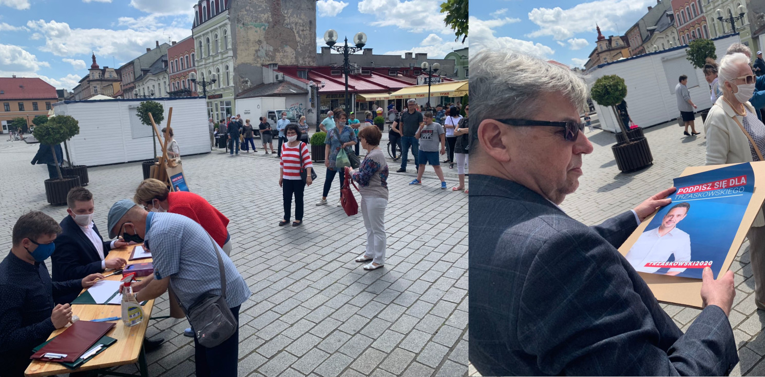 Inowrocław - Kolejka na Rynku. Zbierają podpisy poparcia