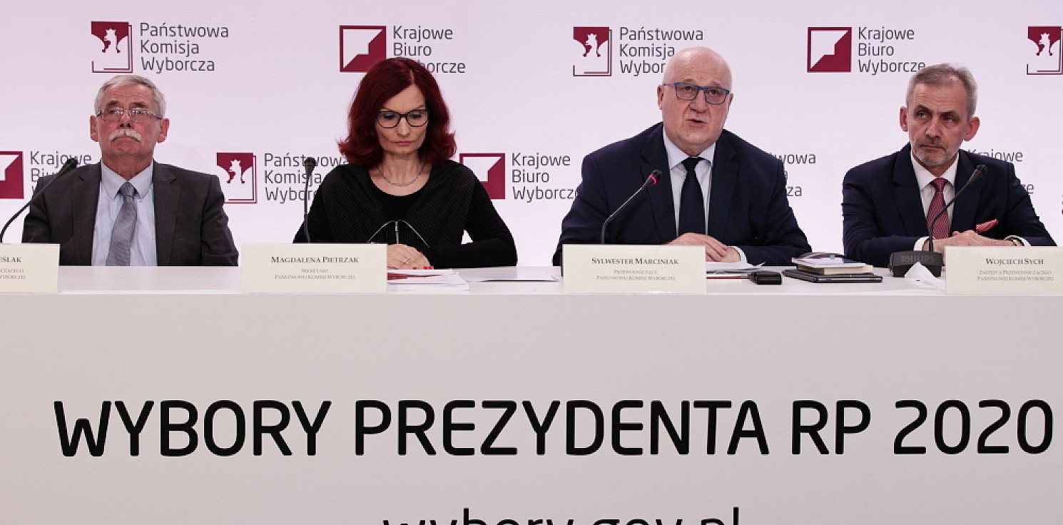 Kraj - PKW na podstawie danych z 100 proc. obwodów: Andrzej Duda - 43,5 proc., Rafał Trzaskowski - 30,46 proc.