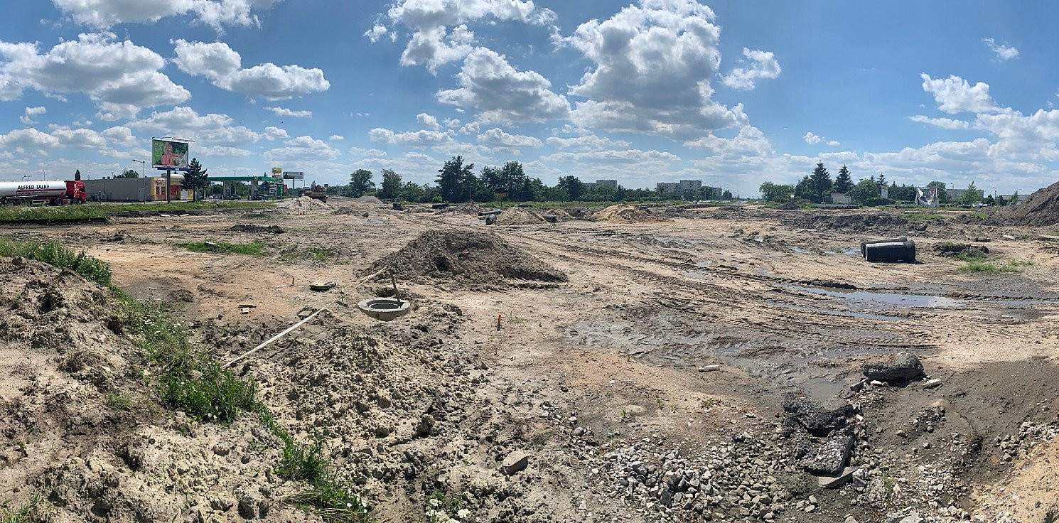 Inowrocław - Na budowie ronda turbinowego