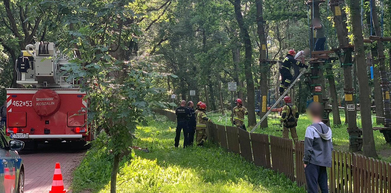 Inowrocław - Swoją wspinaczką postawił służby na nogi