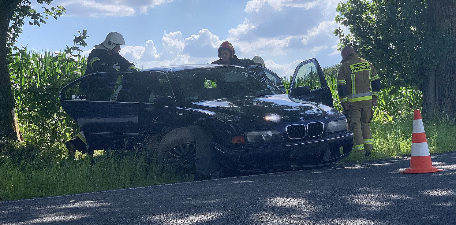 Złotniki Kuj. - BMW uderzyło w drzewo, kierowca uciekł