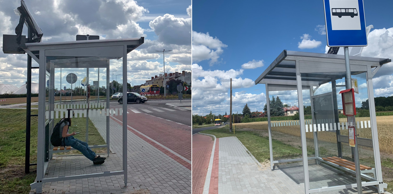 Inowrocław - Nowe wiaty przystankowe. Z panelami słonecznymi