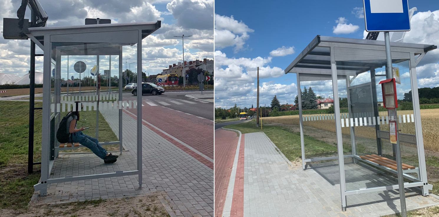 Inowrocław - Nowe wiaty przystankowe. Z panelami słonecznymi