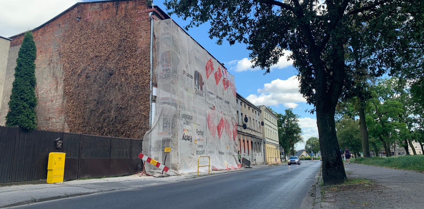 Inowrocław - Kamienica, w której doszło do pożaru w remoncie