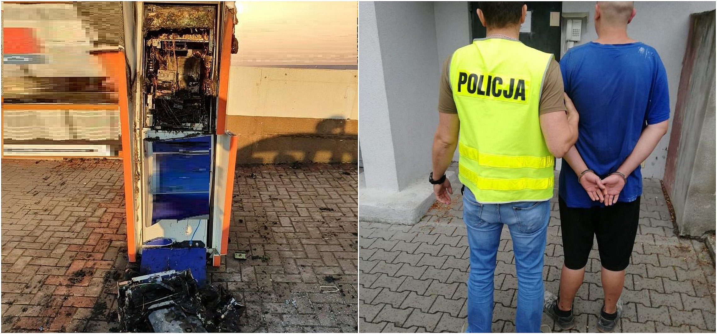 Kruszwica - Zatrzymano mężczyznę, który podpalił bankomat