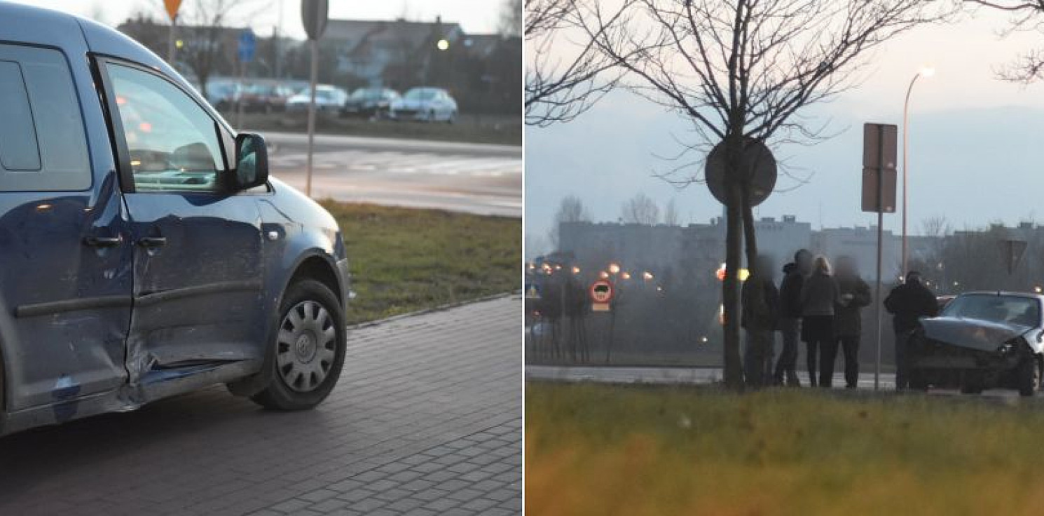Inowrocław - Kolizja renault i volkswagena na Rąbinie