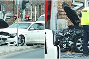 Zderzenie dwóch aut w centrum Inowrocławia