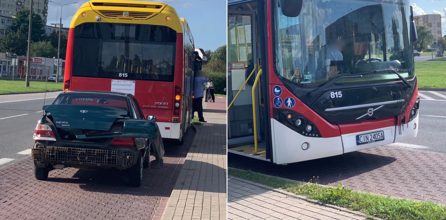 Inowrocław - Kolizja z udziałem autobusu MPK