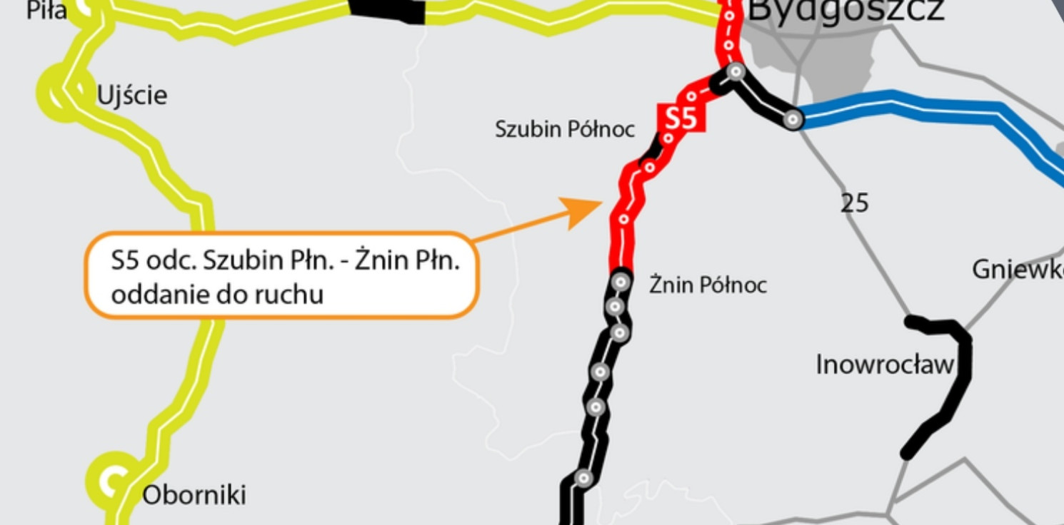 Kujawsko-Pomorskie - Otwarto nowy odcinek ekspresówki w regionie