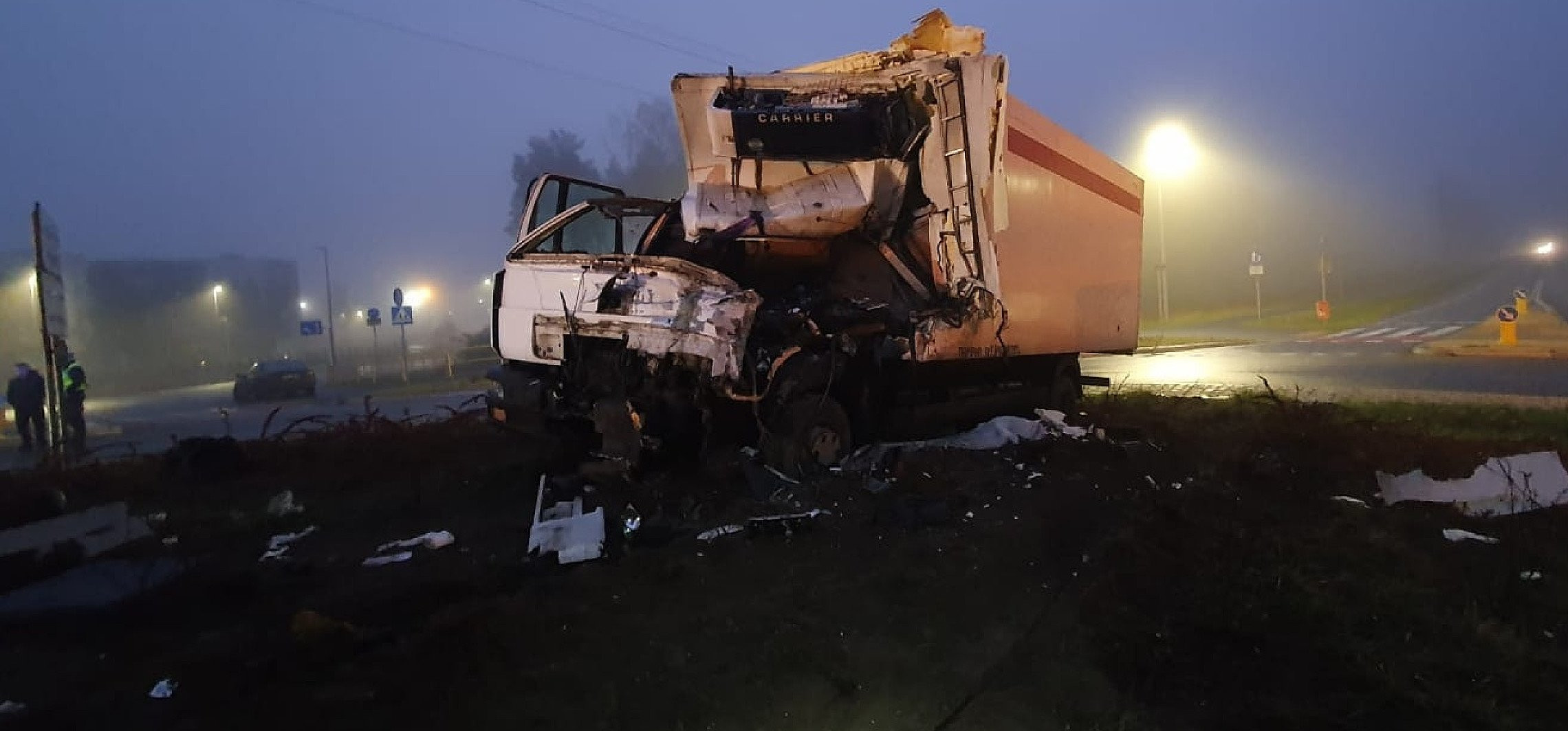 Toruń - Śmiertelny wypadek dwóch ciężarówek