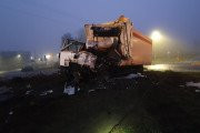 Śmiertelny wypadek dwóch ciężarówek