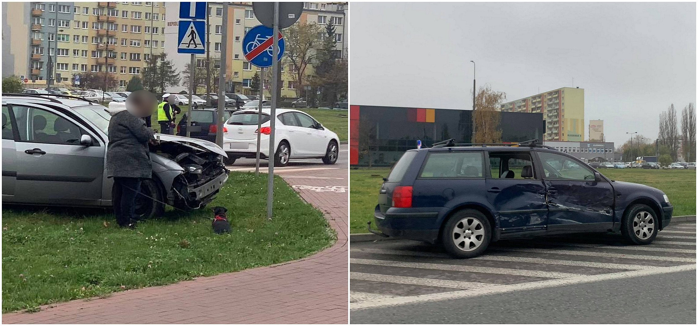 Inowrocław - Zderzenie dwóch aut przy rąbińskim pawilonie