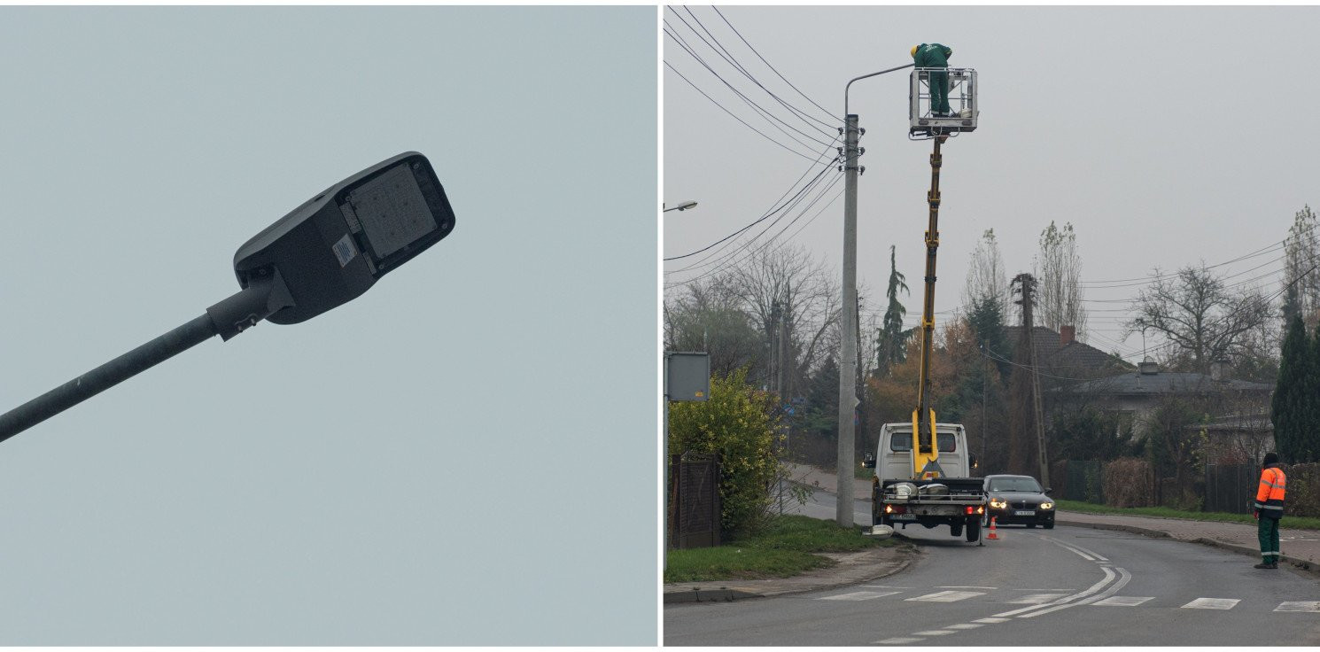 Inowrocław - Trwa montaż LED-owych opraw na ulicach