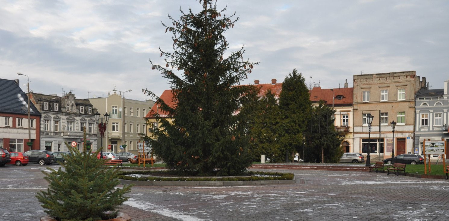 Strzelno - W Strzelnie mieszkańcy sami dekorują choinkę