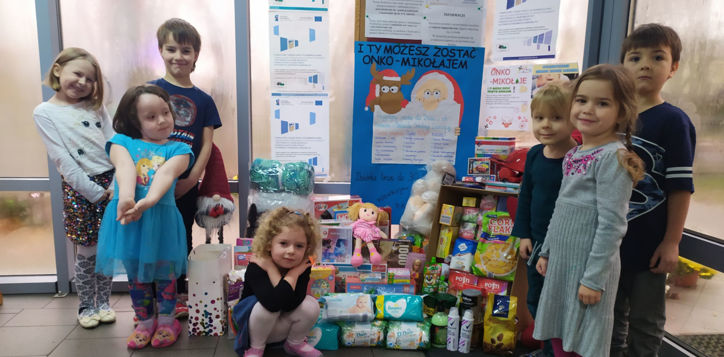 Inowrocław - Przedszkolaki włączyły się w akcję Onko-Mikołajów
